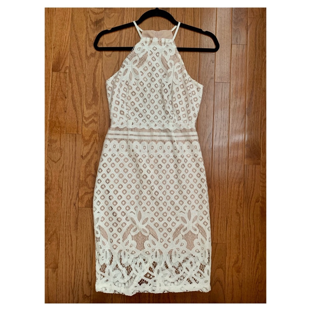 Lulu’s white & cream lace summer dress